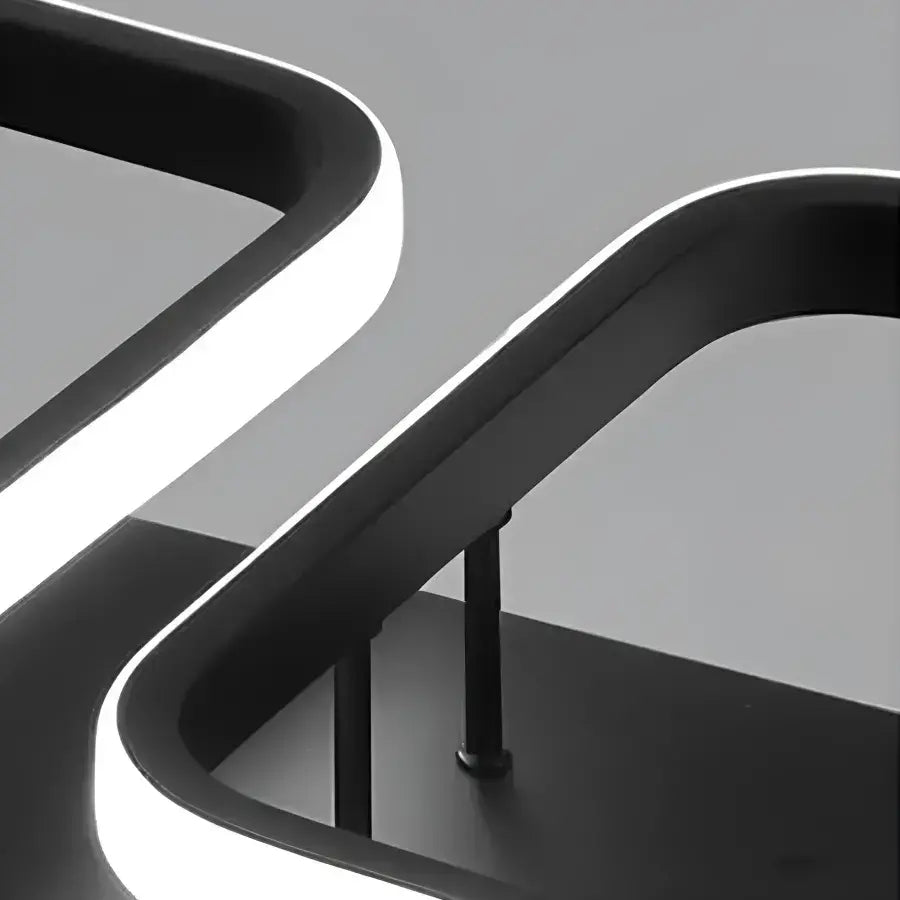 Lampadario LED VERTEX 45W, 4 Quadrati, Lineare, Luce Fredda/Calda/Neutra, Lampadari LED Nero Titolo predefinito Alessandro Design