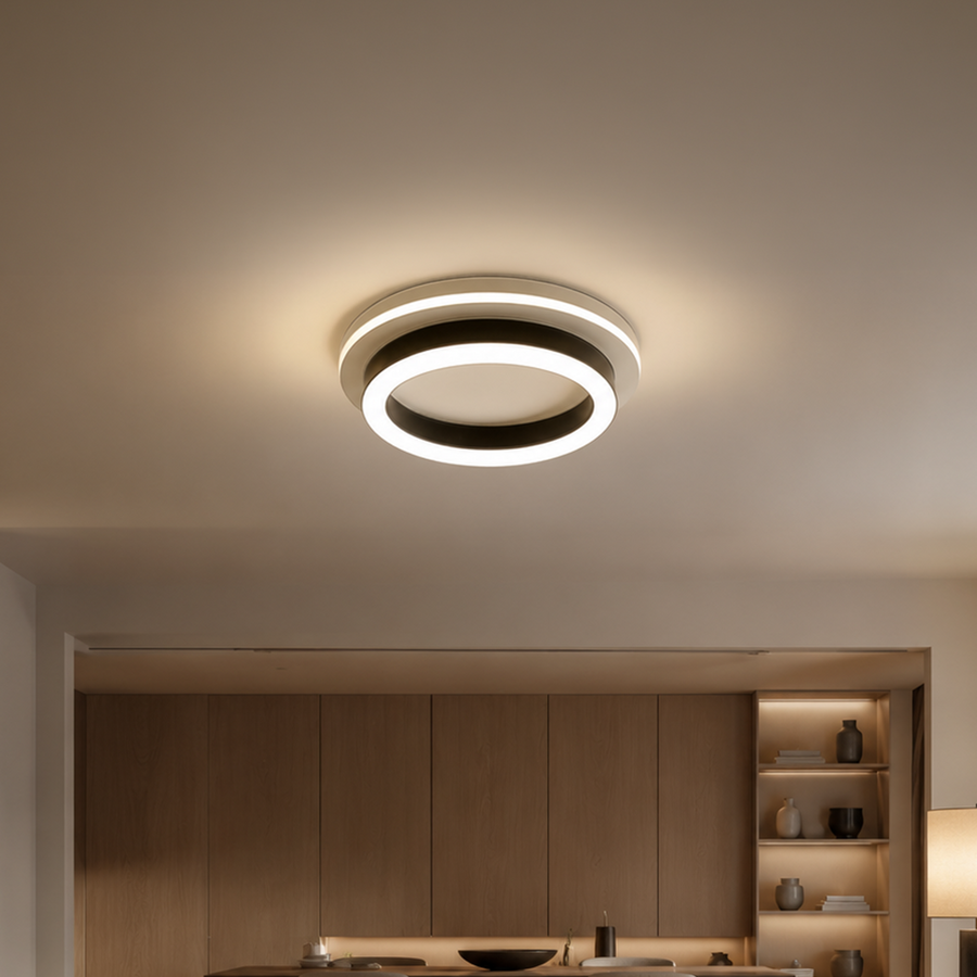 Lampadario LED MODERNO 25W, Diametro 20cm, Rotondo, Luce Fredda/Calda/Neutra, Lampadari LED Neri Titolo predefinito Alessandro Design