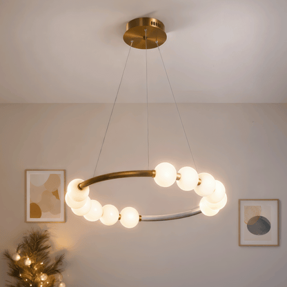 Lampada a Sospensione LED in Acrilico Nova 57W con Telecomando, Dimmerabile, 3000K/4000K/6000K, Lampadari LED in Oro, Metallo e Acrilico con Telecomando Titolo predefinito Alessandro Design