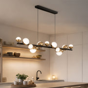 Lampadario a sospensione a LED Aurion 29W in acrilico con telecomando, dimmerabile, lampadari LED in oro nero, metallo e acrilico con telecomando Titolo predefinito Alessandro Design
