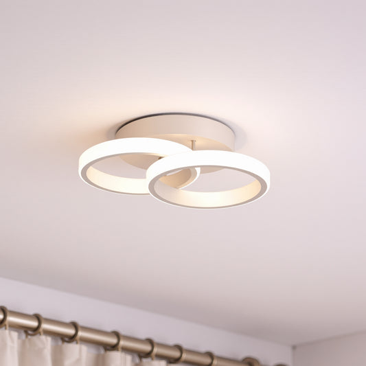 Lustra LED VERTEX CIRCULA 21W, 2 Cercuri, Rame Metalice, lumina Rece/Calda/Neutra, Alb Lustre LED Default Title Alessandro Design