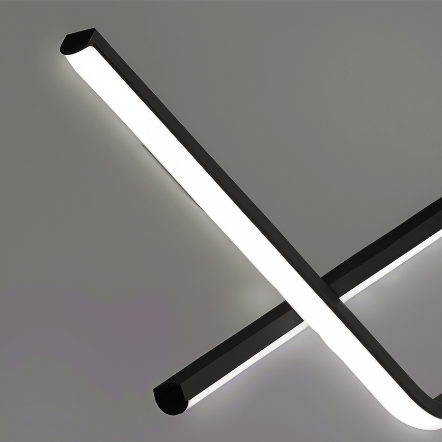 Lampadario LED a Sospensione con Telecomando ZIGZAG 27W, Luce Fredda/Calda/Neutra, Dimmerabile, Nero, Lampadari LED con Telecomando Titolo predefinito Alessandro Design