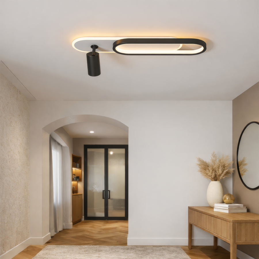 Lustra LED cu Proiector Reglabil FISSO Camilla 49W, lumina 3000/4000/6000k, Negru Lustre LED Default Title Alessandro Design