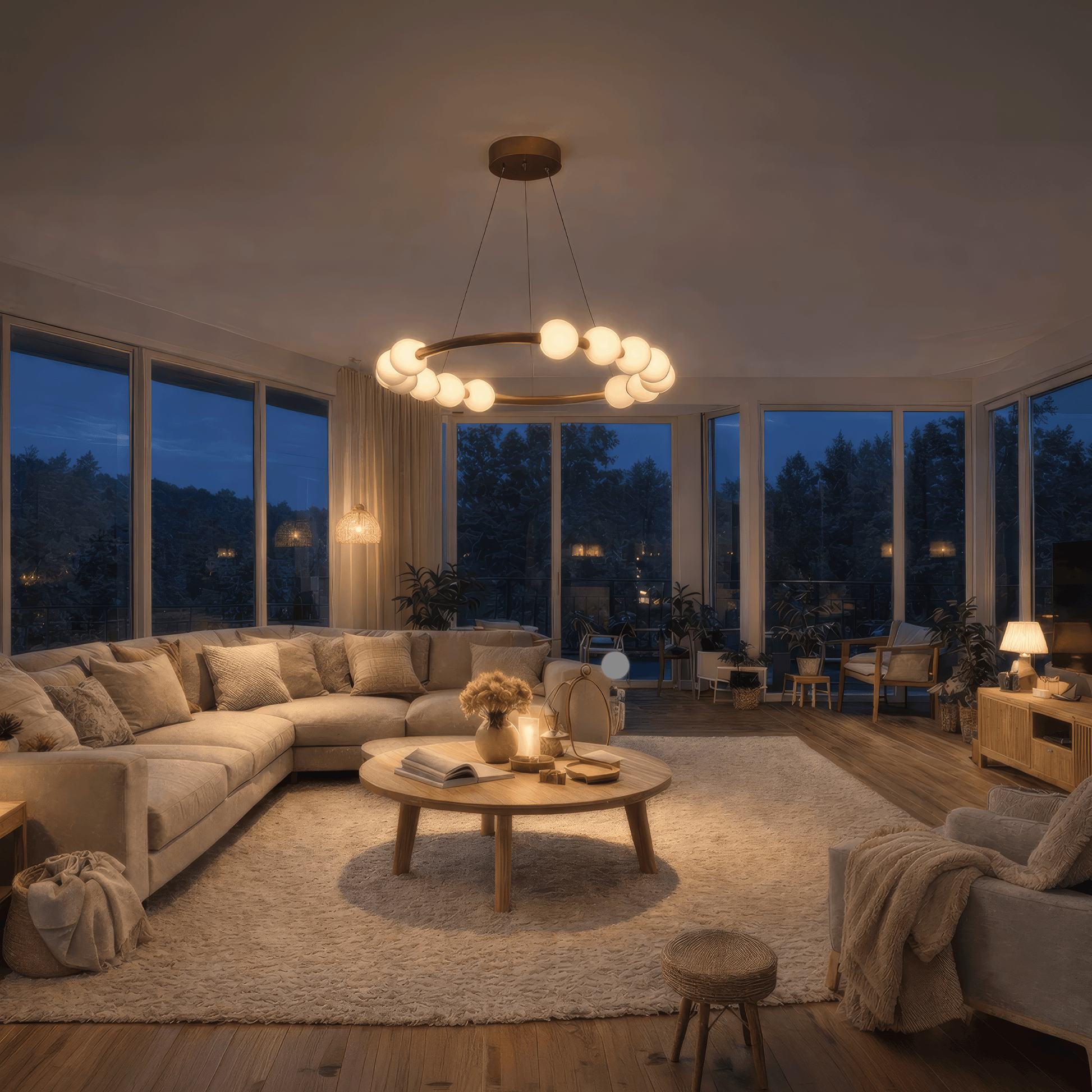 Lampada a Sospensione LED in Acrilico Nova 57W con Telecomando, Dimmerabile, 3000K/4000K/6000K, Lampadari LED in Oro, Metallo e Acrilico con Telecomando Titolo predefinito Alessandro Design