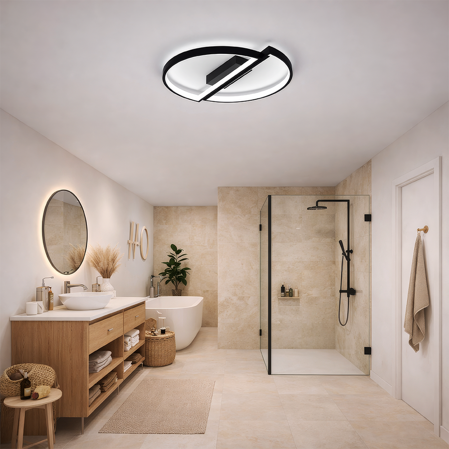 Lampadario a LED con telecomando VECTOR ARCUS 52W, 2 Elementi, Luce Fredda/Calda/Neutra, Dimmerabile, Nero Lampadari a LED con telecomando Titolo predefinito Alessandro Design