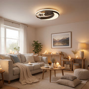 Lampadario a LED con telecomando ALYONA 44W, Luna e Stella, Luce Fredda/Calda/Neutra, Dimmerabile, Nero Lampadario a LED con telecomando Titolo predefinito Alessandro Design
