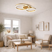 Lampadario LED con Telecomando RINOVA 66W, 2 Cerchi, Luce Fredda/Calda/Neutra, Dimmerabile, Lampadari LED Oro Lucido con Telecomando Titolo predefinito Alessandro Design