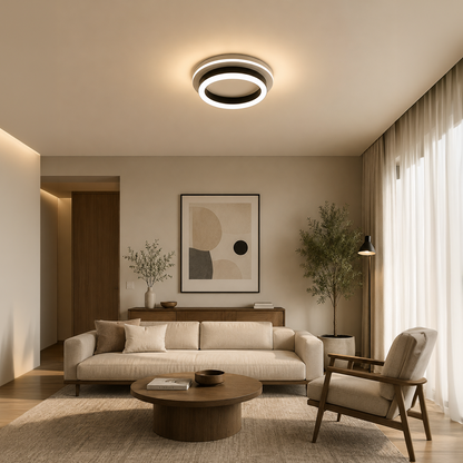 Lampadario LED MODERNO 25W, Diametro 20cm, Rotondo, Luce Fredda/Calda/Neutra, Lampadari LED Neri Titolo predefinito Alessandro Design