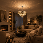 Candelabru Cristal WINDSOR Nobile 5xE14, Diametru 39cm, Crom Lucios, Inaltime Reglabila Candelabre Cristal Default Title Alessandro Design