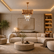 Lampadario in cristallo VERSAILLES Petito 3xE14, diametro 30 cm, oro, altezza regolabile, metallo e cristallo Lampadari in cristallo Titolo predefinito Alessandro Design