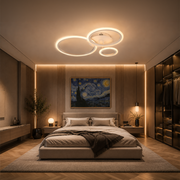 Lampadario LED con Telecomando BETTY 40W, 3 Cerchi, Luce Fredda/Calda/Neutra, Dimmerabile, Bianco, Metallo e Acrilico Lampadari LED con Telecomando Titolo predefinito Alessandro Design