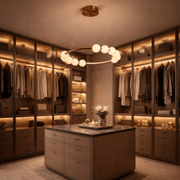 Lampada a Sospensione LED in Acrilico Nova 57W con Telecomando, Dimmerabile, 3000K/4000K/6000K, Lampadari LED in Oro, Metallo e Acrilico con Telecomando Titolo predefinito Alessandro Design
