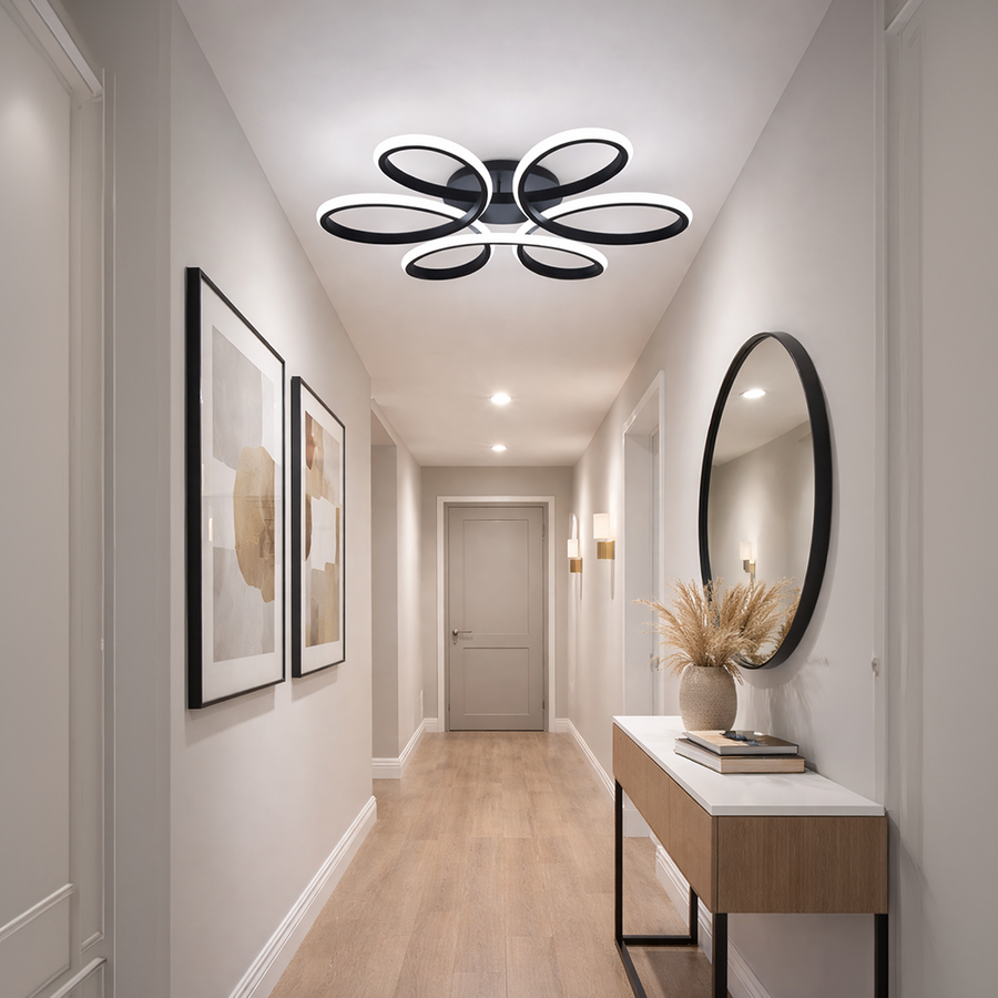 Lampadario a LED con telecomando HELIX 63W, Luce Fredda/Calda/Neutra, Dimmerabile, Nero Lampadari a LED con telecomando Titolo predefinito Alessandro Design