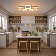 Lampadario a LED con telecomando ELLA 119W, 6 Quadrati, Luce Fredda/Calda/Neutra, Dimmerabile, Lampadario a LED Bianco con telecomando Titolo predefinito Alessandro Design