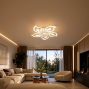 Lampadario a LED con telecomando GLORIOSA 95W, 5 Petali, Luce Fredda/Calda/Neutra, Dimmerabile, Lampadario a LED Bianco con telecomando Titolo predefinito Alessandro Design