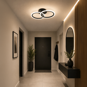 Lampadario LED con telecomando BETTY 27W, 2 Cerchi, Luce Fredda/Calda/Neutra, Dimmerabile, Nero Lampadari LED con Telecomando Titolo predefinito Alessandro Design