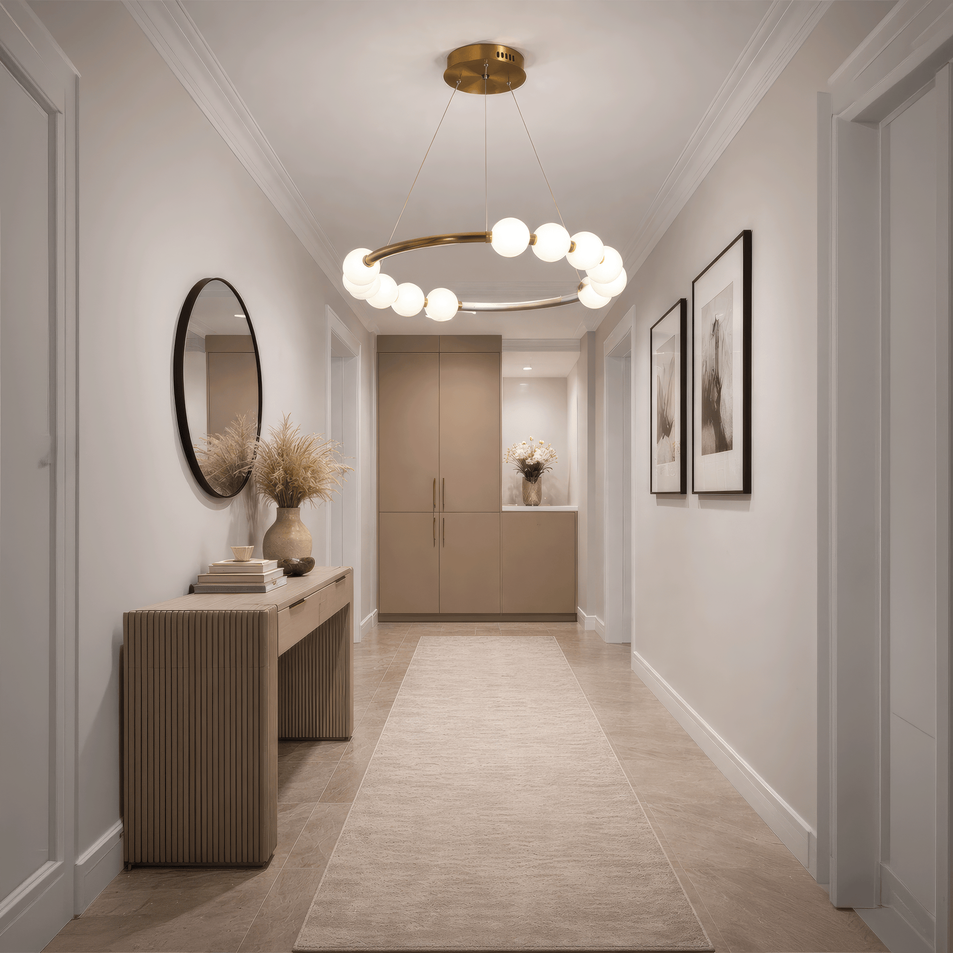 Lampada a Sospensione LED in Acrilico Nova 57W con Telecomando, Dimmerabile, 3000K/4000K/6000K, Lampadari LED in Oro, Metallo e Acrilico con Telecomando Titolo predefinito Alessandro Design