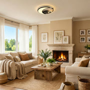 Lampadario a LED con telecomando ALYONA 44W, Luna e Stella, Luce Fredda/Calda/Neutra, Dimmerabile, Nero Lampadario a LED con telecomando Titolo predefinito Alessandro Design