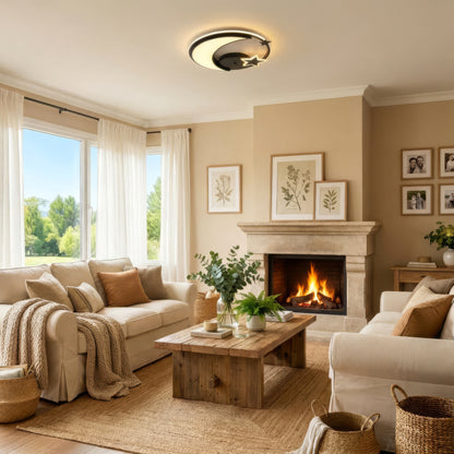 Lampadario a LED con telecomando ALYONA 44W, Luna e Stella, Luce Fredda/Calda/Neutra, Dimmerabile, Nero Lampadario a LED con telecomando Titolo predefinito Alessandro Design