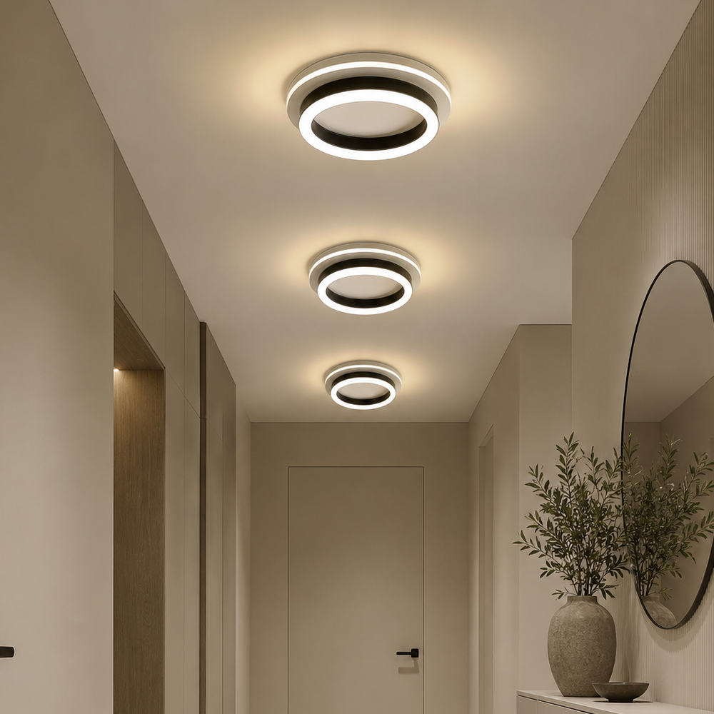 Lampadario LED MODERNO 25W, Diametro 20cm, Rotondo, Luce Fredda/Calda/Neutra, Lampadari LED Neri Titolo predefinito Alessandro Design