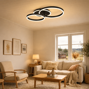 Lampadario LED con telecomando RINOVA 66W, 2 Cerchi, Luce Fredda/Calda/Neutra, Dimmerabile, Nero Lampadari LED con Telecomando Titolo predefinito Alessandro Design