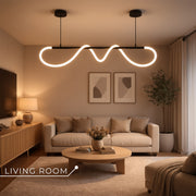 Lustra LED DIVINO cu Tub Silicon Flexibil – 24W, Lumina Reglabila, Negru Mat Lustre Moderne Default Title Alessandro Design