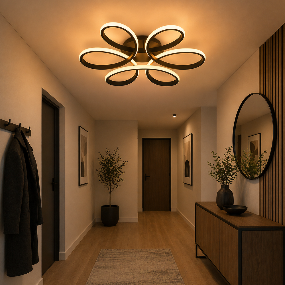 Lampadario a LED con telecomando HELIX 63W, Luce Fredda/Calda/Neutra, Dimmerabile, Nero Lampadari a LED con telecomando Titolo predefinito Alessandro Design