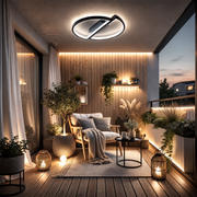 Lampadario a LED con telecomando VECTOR ARCUS 52W, 2 Elementi, Luce Fredda/Calda/Neutra, Dimmerabile, Nero Lampadari a LED con telecomando Titolo predefinito Alessandro Design