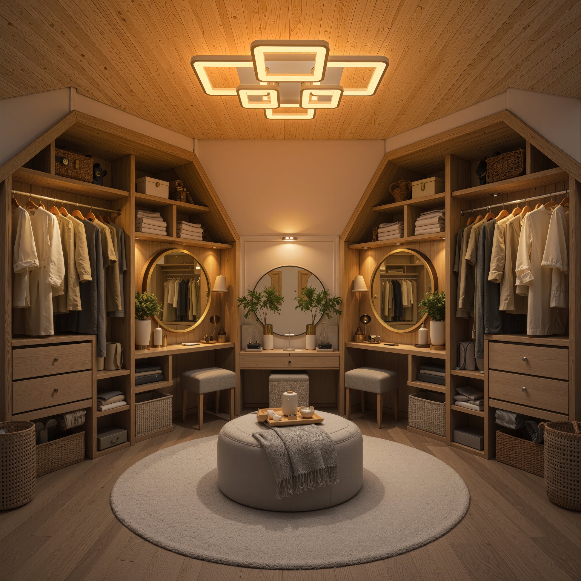 Lampadario a LED con telecomando ELLA 119W, 6 Quadrati, Luce Fredda/Calda/Neutra, Dimmerabile, Lampadario a LED Bianco con telecomando Titolo predefinito Alessandro Design