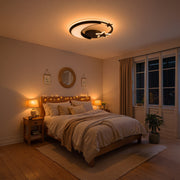 Lampadario a LED con telecomando ALYONA 44W, Luna e Stella, Luce Fredda/Calda/Neutra, Dimmerabile, Nero Lampadario a LED con telecomando Titolo predefinito Alessandro Design