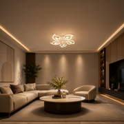 Lampadario a LED con telecomando GLORIOSA 95W, 5 Petali, Luce Fredda/Calda/Neutra, Dimmerabile, Lampadario a LED Bianco con telecomando Titolo predefinito Alessandro Design