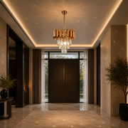 Lampadario in cristallo VERSAILLES Petito 3xE14, diametro 30 cm, oro, altezza regolabile, metallo e cristallo Lampadari in cristallo Titolo predefinito Alessandro Design