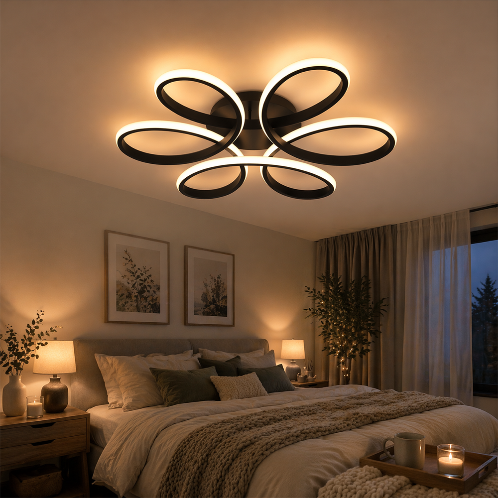 Lampadario a LED con telecomando HELIX 63W, Luce Fredda/Calda/Neutra, Dimmerabile, Nero Lampadari a LED con telecomando Titolo predefinito Alessandro Design