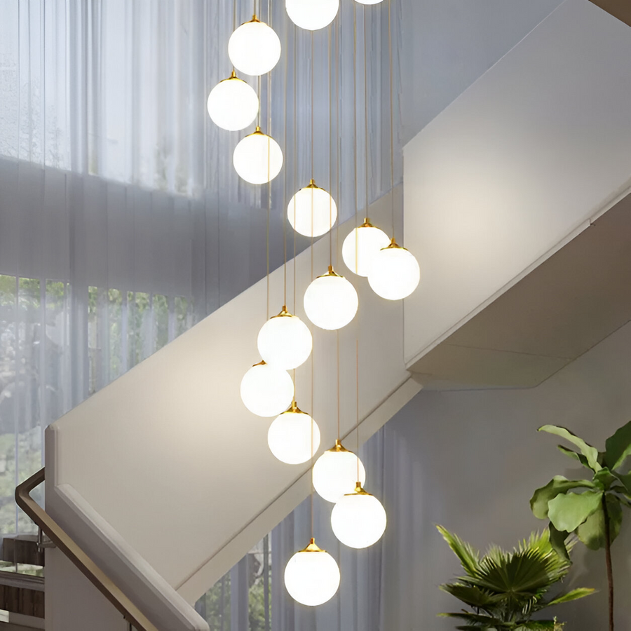 Lampadario a Sospensione, 25 Globi XE27, Oro, Altezza Regolabile Lampadari Moderni Titolo predefinito Alessandro Design