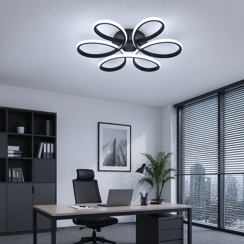 Lampadario a LED con telecomando HELIX 63W, Luce Fredda/Calda/Neutra, Dimmerabile, Nero Lampadari a LED con telecomando Titolo predefinito Alessandro Design