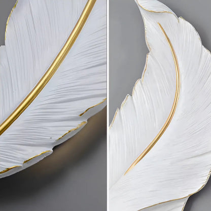 Lampada da parete a LED, piuma decorativa 85CM 31W Luce fredda/calda/neutra Lampade da parete per interni in oro bianco Titolo predefinito Alessandro Design