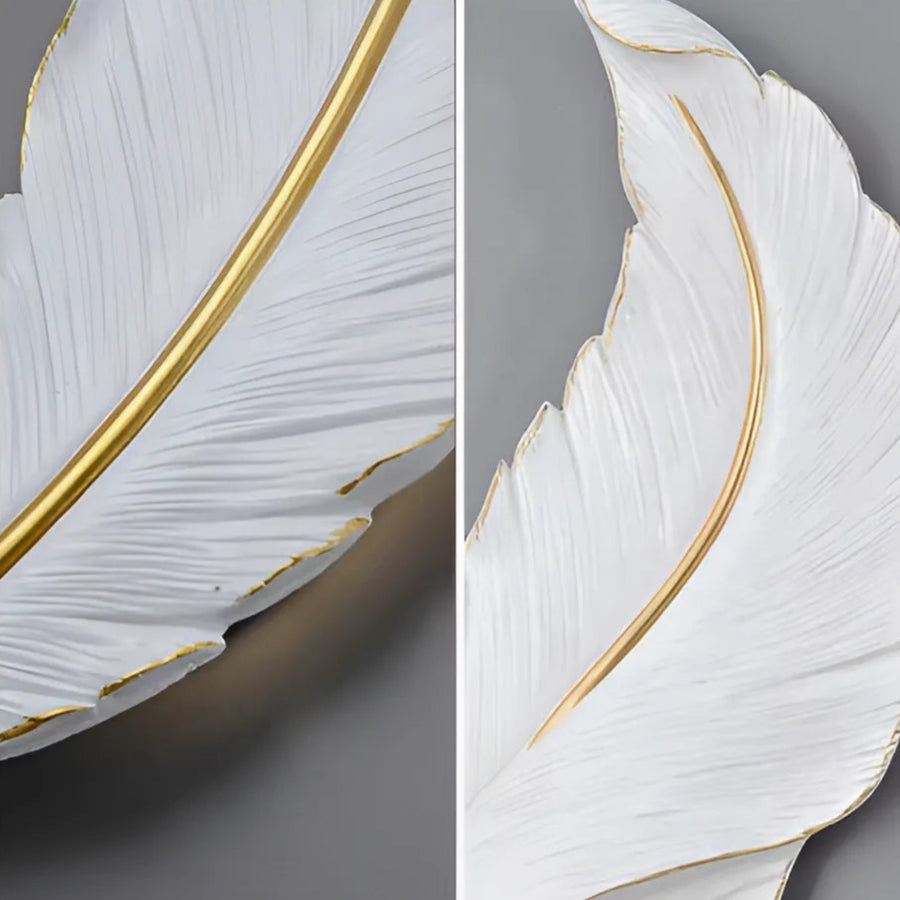 Lampada da parete a LED, piuma decorativa 85CM 31W Luce fredda/calda/neutra Lampade da parete per interni in oro bianco Titolo predefinito Alessandro Design