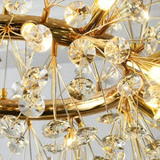 MINUET Lampadario in Cristallo 9x G9, Diametro 50 cm, Oro Lucido, Altezza Regolabile Lampadari Moderni Titolo predefinito Alessandro Design