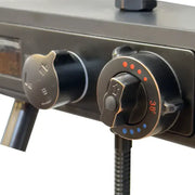 Colonna doccia con display LCD in acciaio inox nero SJG/008 Titolo predefinito Alessandro Design