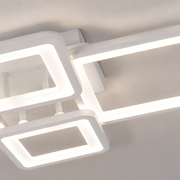 Lampadario a LED con telecomando ELLA 67W, 4 Quadrati, Luce Fredda/Calda/Neutra, Dimmerabile, Lampadario a LED Bianco con telecomando Titolo predefinito Alessandro Design