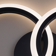 Lampadario LED con telecomando BETTY 27W, 2 Cerchi, Luce Fredda/Calda/Neutra, Dimmerabile, Nero Lampadari LED con Telecomando Titolo predefinito Alessandro Design
