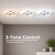 Lustra LED VERTEX Matrix, Romburi Suprapuse, Rame Metalice, 24W, 2 Romburi, Lumina Rece/Calda/Neutra 3000K/4000K/6000K, Alb Lustre LED Default Title Alessandro Design