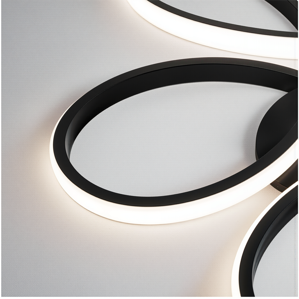 Lampadario a LED con telecomando HELIX 63W, Luce Fredda/Calda/Neutra, Dimmerabile, Nero Lampadari a LED con telecomando Titolo predefinito Alessandro Design