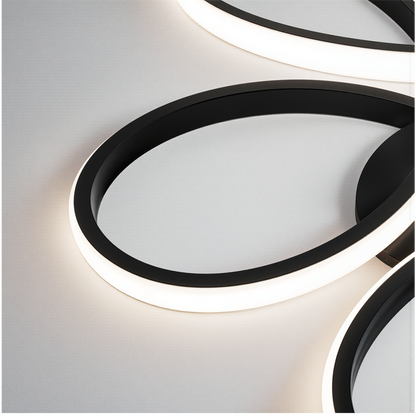 Lampadario a LED con telecomando HELIX 63W, Luce Fredda/Calda/Neutra, Dimmerabile, Nero Lampadari a LED con telecomando Titolo predefinito Alessandro Design