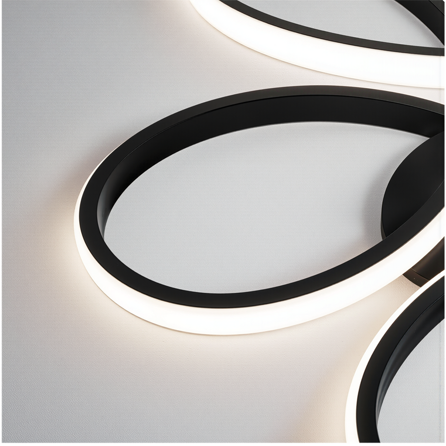 Lampadario a LED con telecomando HELIX 63W, Luce Fredda/Calda/Neutra, Dimmerabile, Nero Lampadari a LED con telecomando Titolo predefinito Alessandro Design