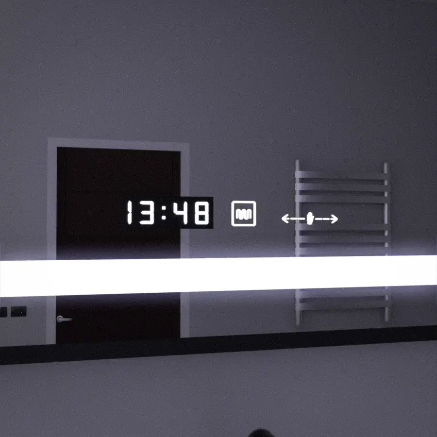 Oglinda LED Rectangulara, 120x80cm, Senzor MotionGlow Marcello, Sistem Dezaburire, Ceas & Termometru, Lupa Cosmetica, Dimabila Oglinzi Marcello Default Title Alessandro Design