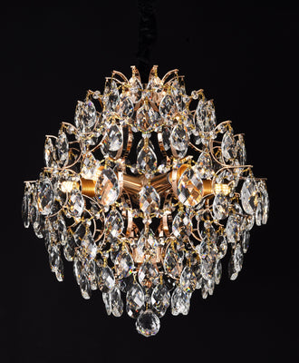 Lampadario Cristallo CC9259/5FGD, 5x E14, Diametro 40cm, Oro Lucido