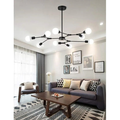 Lustra Architek Nona, 9x E27, Negru, Metal Lustre Industrial Default Title Alessandro Design