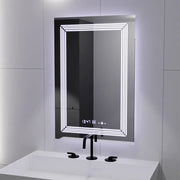Specchio rettangolare a LED, 60x80 cm, sensore Venezia Marcello MotionGlow, sistema antiappannante, orologio e termometro, dimmerabile, luce calda neutra fredda 3000K/4000K/6000K Marcello Specchi Titolo predefinito Alessandro Design