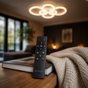 Lampadario a LED con telecomando BETTY 82W, 6 Cerchi, Luce Fredda/Calda/Neutra, Dimmerabile, Lampadario a LED Bianco con telecomando Titolo predefinito Alessandro Design